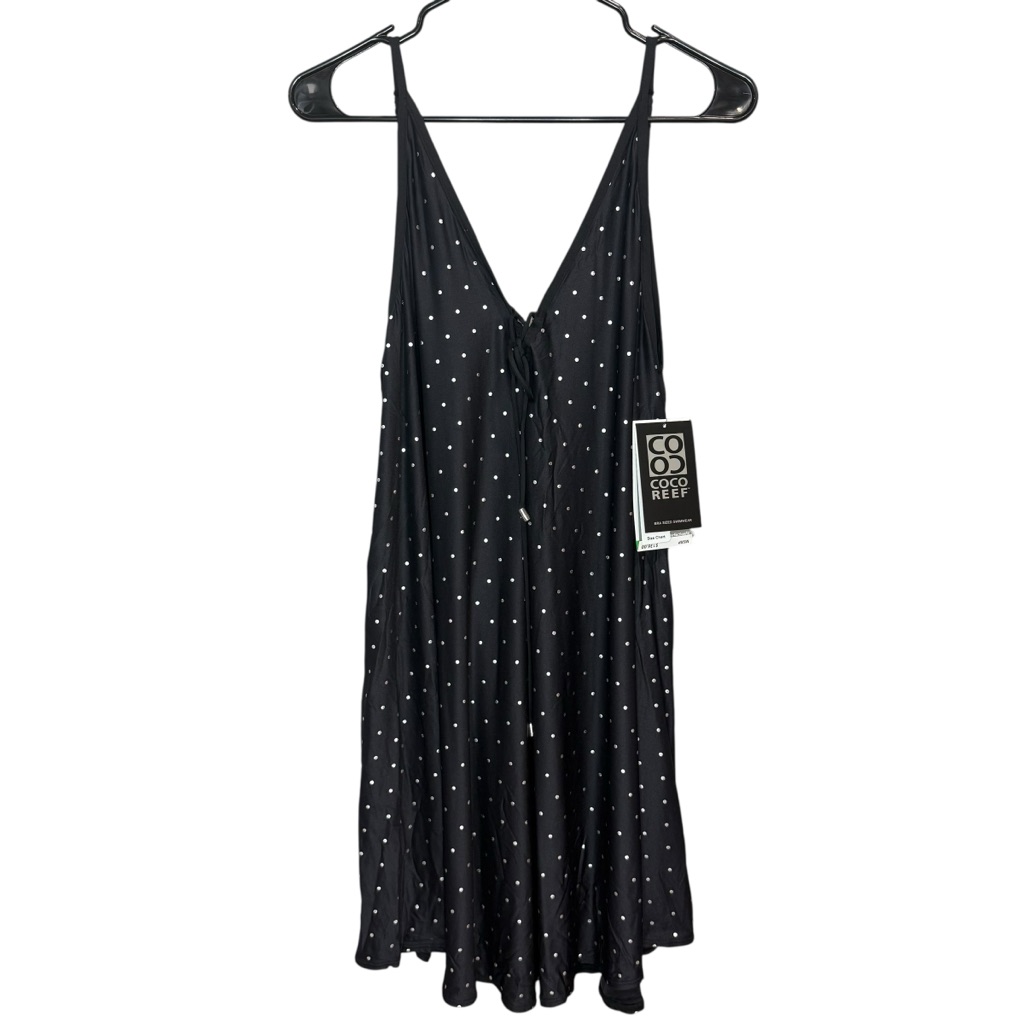 Coco Reef Black Polka Dot-Print Swim Cover-Up, Us Large
